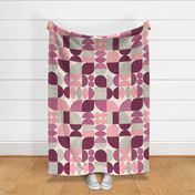 Purple Geometric Abstract Shapes Large