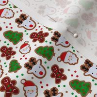 Small Scale Christmas Cookies Holiday Baking Xmas Tree Reindeer Santa Claus Gingerbread Man