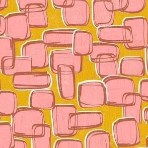 Abstract Geo Pink and yellow-nanditasingh