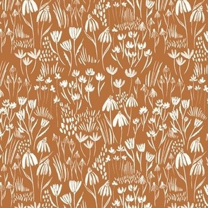 Woodland Floral - Bronze Plain Medium - Hufton