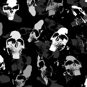 Skulls in grey, XXXL, 40"