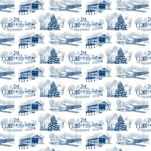 Country Christmas 8x4 Blue
