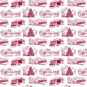Country Christmas 8x4 Red