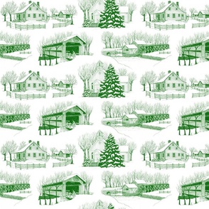 Country Christmas 12x6 Green