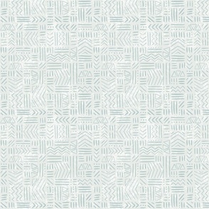 Chevron, Lines, Dots - Textured, Loose Geometric - blue green - small