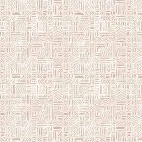 Chevron, Lines, Dots - Textured, Loose Geometric - tan - small