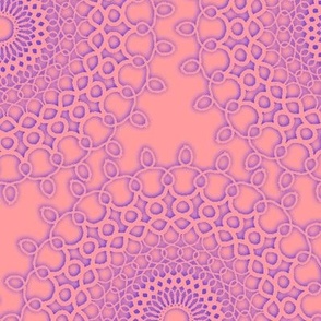 Periwinkle Mandalas on Peach