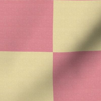 Pink Linen Look Checkerboard