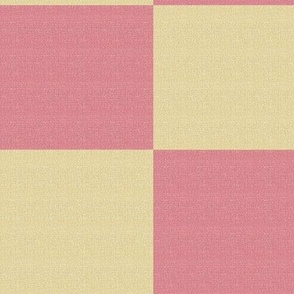 Pink Linen Look Checkerboard