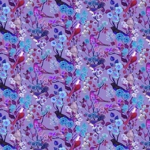 Birds and Blooms Chinoiserie {Mad Violet} mini scale