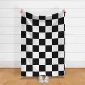 Large Black white check racing check racing flag 