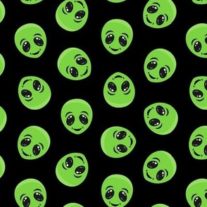 cute aliens - extraterrestrial - ET - UFO - black - LAD21