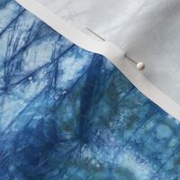 White Bluegreen Ice Dyed