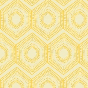 Bee Mine: Yellow Two-Tone Abstract Geometric