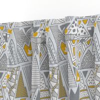 Mountain Melodies - Grey | Yellow | medium scale ©designsbyroochita