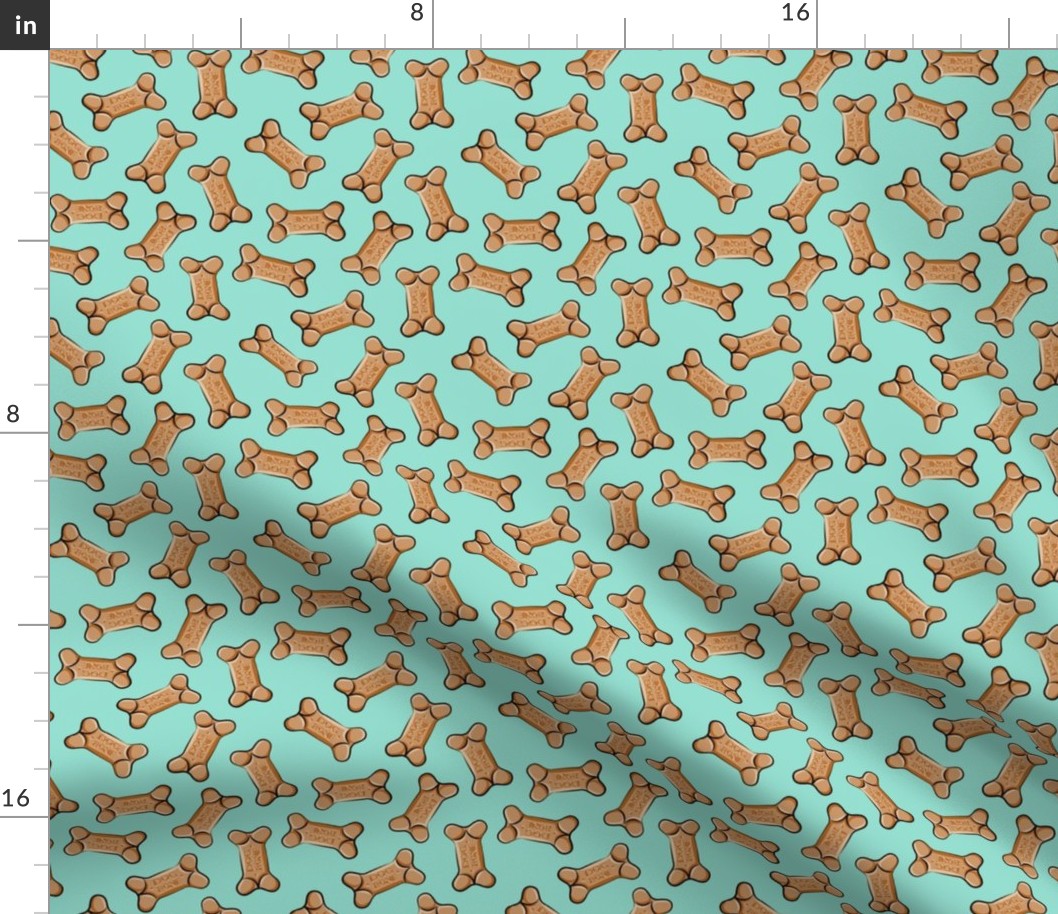 dog bones - dog treats - aqua - C21