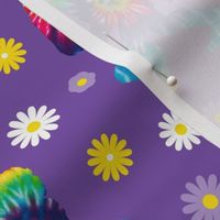Floral Hippie Bigfoot Retro Tie Dye Swirl