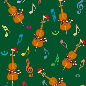 Christmas Cello Color Notes Green