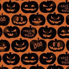 Boo Faced Jack-o-lanterns { orange }