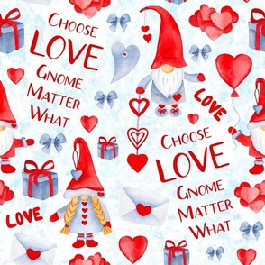 Large Scale Choose Love Gnome Matter What Valentine Heart Gnomies