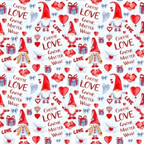 Medium Scale Choose Love Gnome Matter What Valentine Heart Gnomies