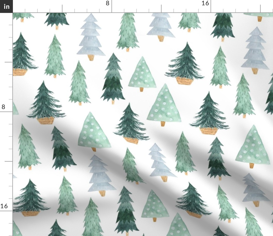 Bigger Scale Scandi Winter Forest Christmas Pine Holiday Trees