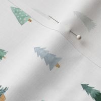Smaller Scale Sparse Scandi Winter Forest Christmas Pine Holiday Trees