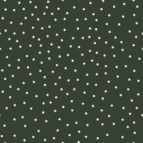 Feel Like Fall - Cream Dots on Evergreen