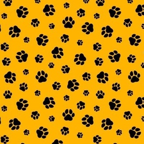 Paw Prints Gold and Black