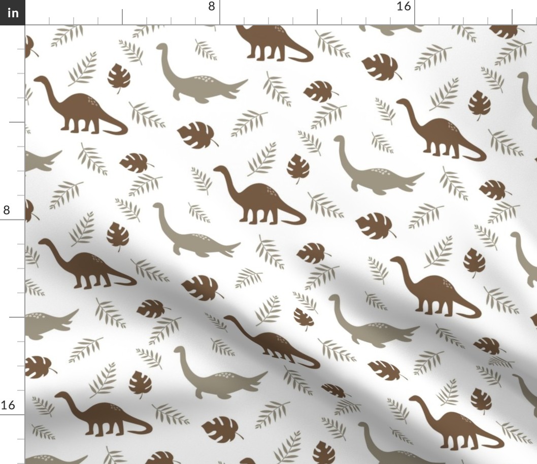 Large Scale RAWR Dinosaurs and Leaves Neutral Boho Nursery Coordinate