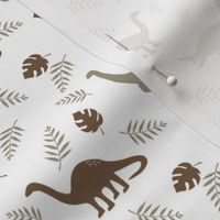 Medium Scale RAWR Dinosaurs and Leaves Neutral Boho Nursery Coordinate