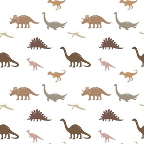 Large Scale RAWR Dinosaurs Neutral Boho Nursery Coordinate