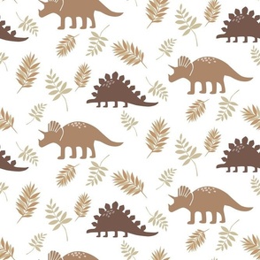 Large Scale RAWR Dinosaurs and Leaves Neutral Boho Nursery Coordinate