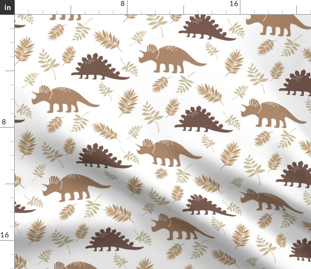 Large Scale RAWR Dinosaurs and Leaves Neutral Boho Nursery Coordinate