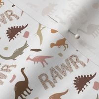 Small Scale RAWR Dinosaurs Neutral Boho Nursery Coordinate