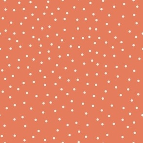 Feel Like Fall - Cream Dots on Pumpkin