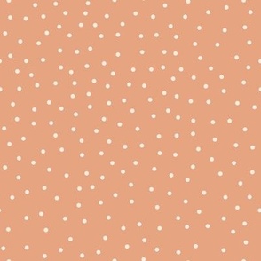 Feel Like Fall - Cream Dots on Salmon