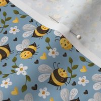 Small Scale Bee Happy Honey Bumblebees and Daisies