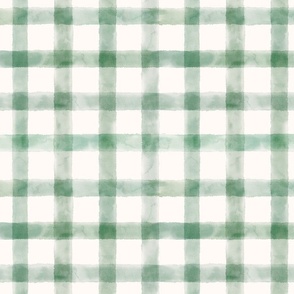 Watercolor Fall Plaid (jade) 10"