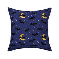  Bats and star night in Navy blue, Small