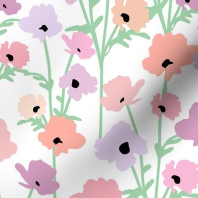Pastel Pinks Flower Garden - Large