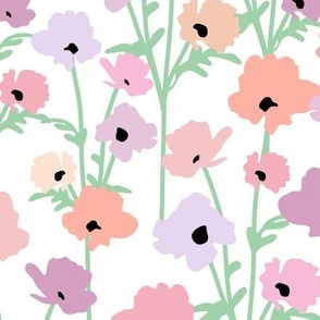 Pastel Pinks Flower Garden - Large