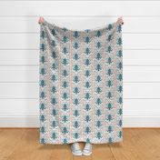 Large Scale Scandi Holidays Teal Christmas Tree Floral