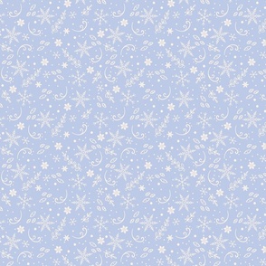 snowflake doodles blue