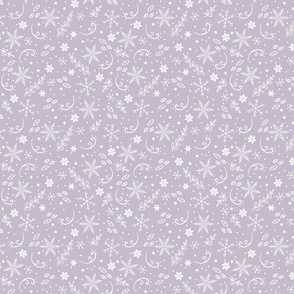 snowflake doodles lilac