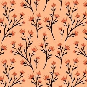 Little Wildflowers - Peach Orange