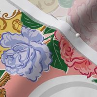 Rococo Plates Border Print (Blossom)