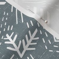 Snowflakes - deconstructed - fossil grey