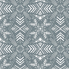Snowflakes - deconstructed - fossil grey