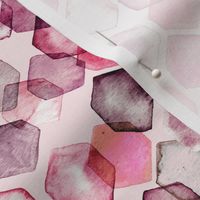 Pink Candy Bokeh - Watercolour Hexagons (Small)